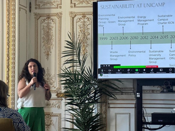 Apresentação do trabalho “Plano de Ação Estratégico da Sustentabilidade na UNICAMP”- Thalita Dalbelo